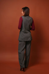 Conjunto Colete Canela & Calça Gardênia
