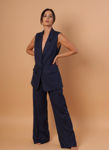 Conjunto Colete Canela & Calça Gardênia