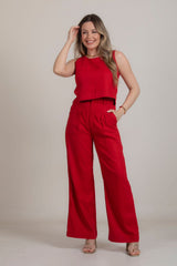 Conjunto Calça  Gardênia & Regata Amora