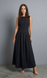 Vestido Midi em Tricoline de Algodão - Acácia